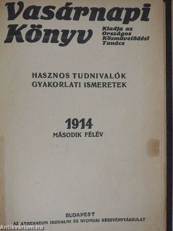 Vasárnapi Könyv 1924. II. (fél évfolyam)