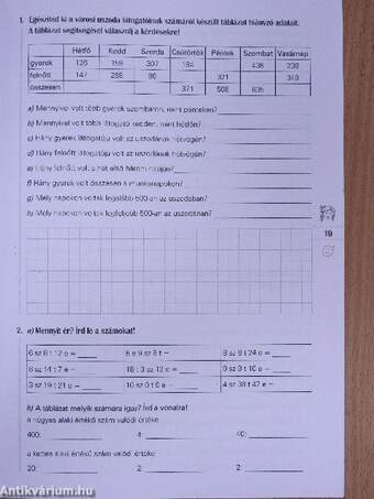 Lépéselőnyben matematikából 3. osztály