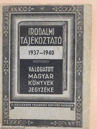 Irodalmi tájékoztató 1937-1940