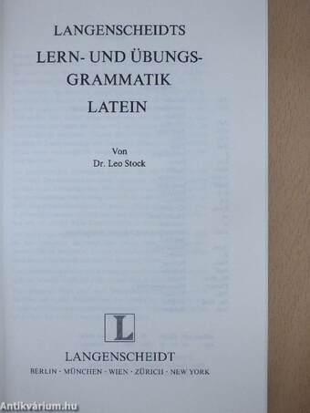 Langenscheidts Lern- und Übungs-Grammatik Latein