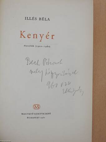 Kenyér (dedikált példány)