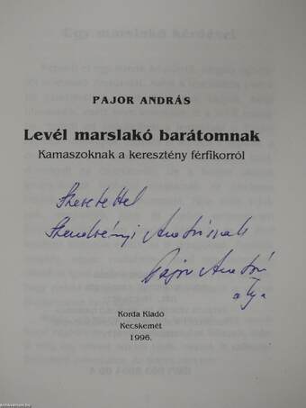 Levél marslakó barátomnak (dedikált példány)