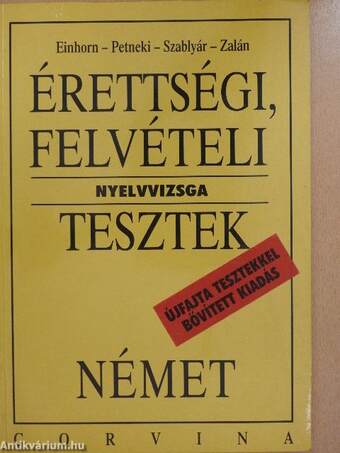 Érettségi, felvételi, nyelvvizsga tesztek - Német