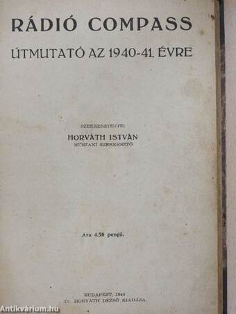 Rádió Compass - Útmutató az 1940-41. évre/Útmutató az 1941-42. évre/Útmutató az 1943. évre