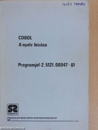 COBOL/A nyelv leírása