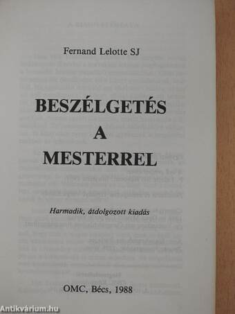 Beszélgetés a Mesterrel