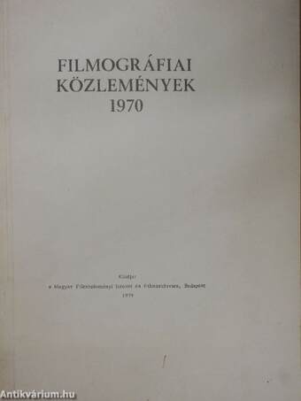 Filmográfiai közlemények 1970