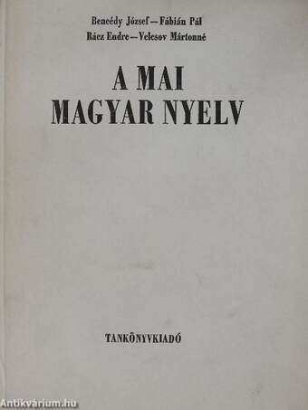 A mai magyar nyelv