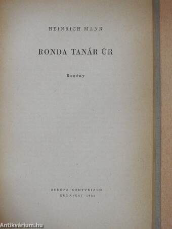 Ronda tanár úr