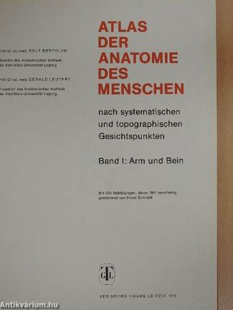 Atlas der Anatomie des Menschen I-III.