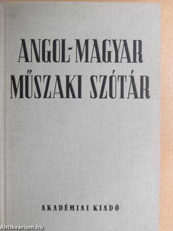 Angol-magyar műszaki szótár