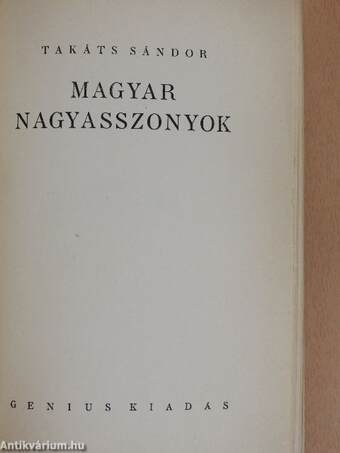 Magyar nagyasszonyok 