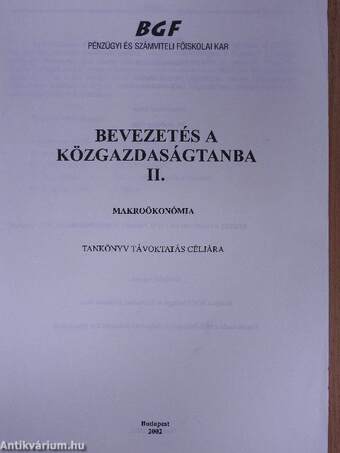 Bevezetés a közgazdaságtanba II.