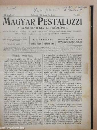 Magyar Pestalozzi 1906. (nem teljes évfolyam)