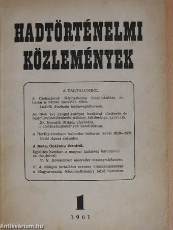 Hadtörténelmi Közlemények 1961/1.