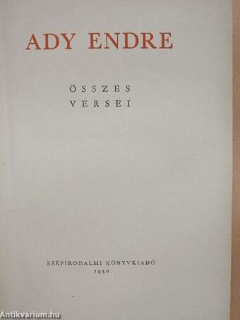 Ady Endre összes versei