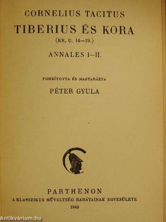 Tiberius és kora (Kr. u. 14-19.)