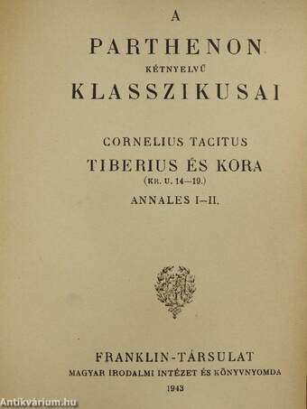 Tiberius és kora (Kr. u. 14-19.)