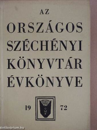 Az Országos Széchényi Könyvtár Évkönyve 1972