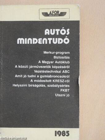 Autós mindentudó 1985