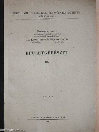 Épületgépészet III.