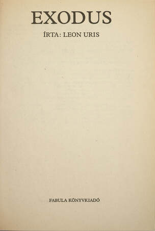 Exodus (dedikált példány)