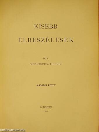 Kisebb elbeszélések II.