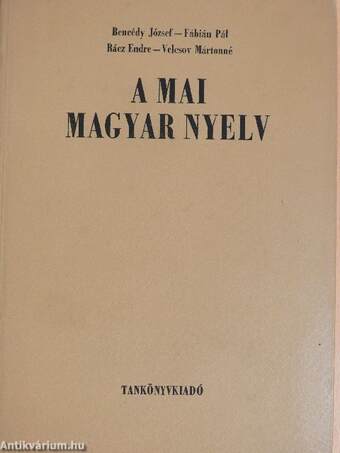 A mai magyar nyelv
