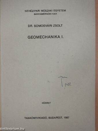 Geomechanika I.