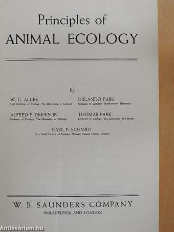 Principles of Animal Ecology