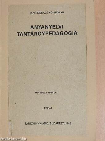 Anyanyelvi tantárgypedagógia
