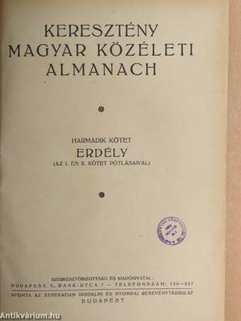 Keresztény magyar közéleti almanach III. (töredék)