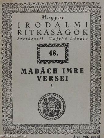 Madách Imre versei I.