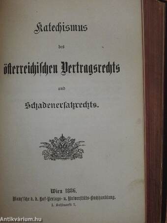 Katechismen des österreichischen Privatrechts I-IV. (gótbetűs)