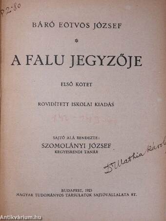 A falu jegyzője I-II.