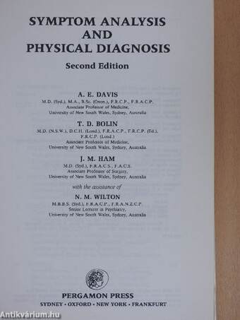 Symptom Analysis and Physical Diagnosis