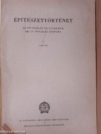 Építészettörténet I-II.