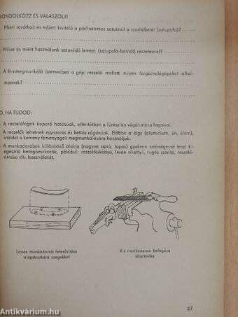 A gyakorlati foglalkozás munkafüzete az általános iskola 7. osztályos leánytanulói számára