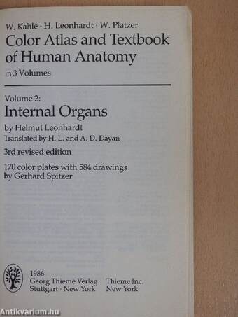 Color Atlas and Textbook of Human Anatomy 2.