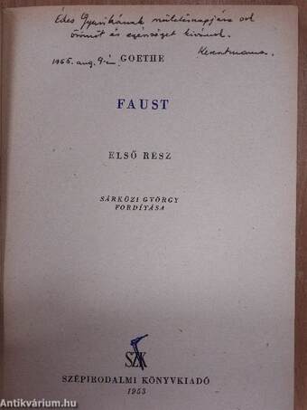 Faust I.