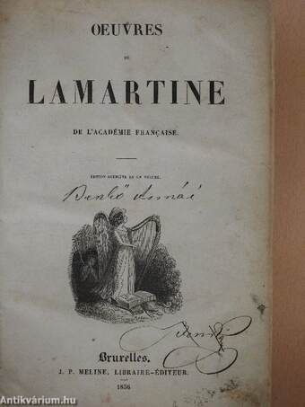 Oeuvres de Lamartine de l'Académie Francaise