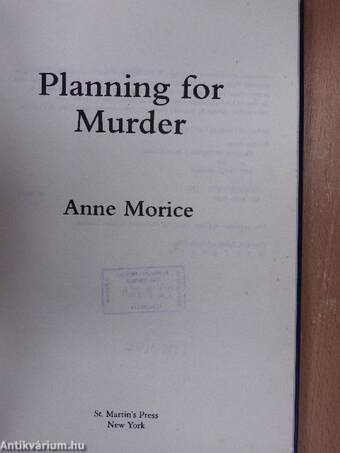 Planning for Murder