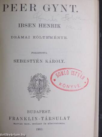 Figaro házassága vagy egy napi bolondság/Peer Gynt/A tenger és szerelem hullámai/Földanyánk/Hannele