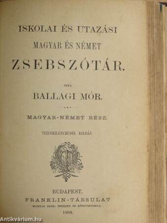 Iskolai és utazási magyar és német zsebszótár I-II.