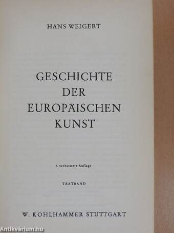 Geschichte der europäischen Kunst I-II.