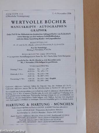 Wertvolle Bücher, Manuskripte, Autographen, Graphik