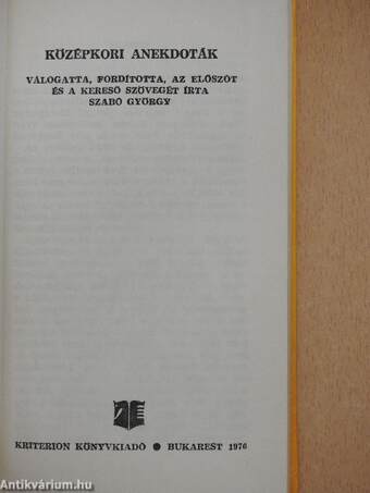 Középkori anekdoták