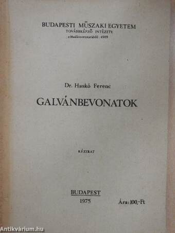 Galvánbevonatok