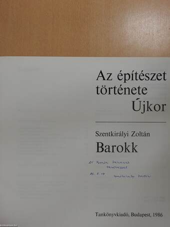 Az építészet története - Újkor - Barokk (dedikált példány)