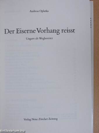 Der Eiserne Vorhang reisst